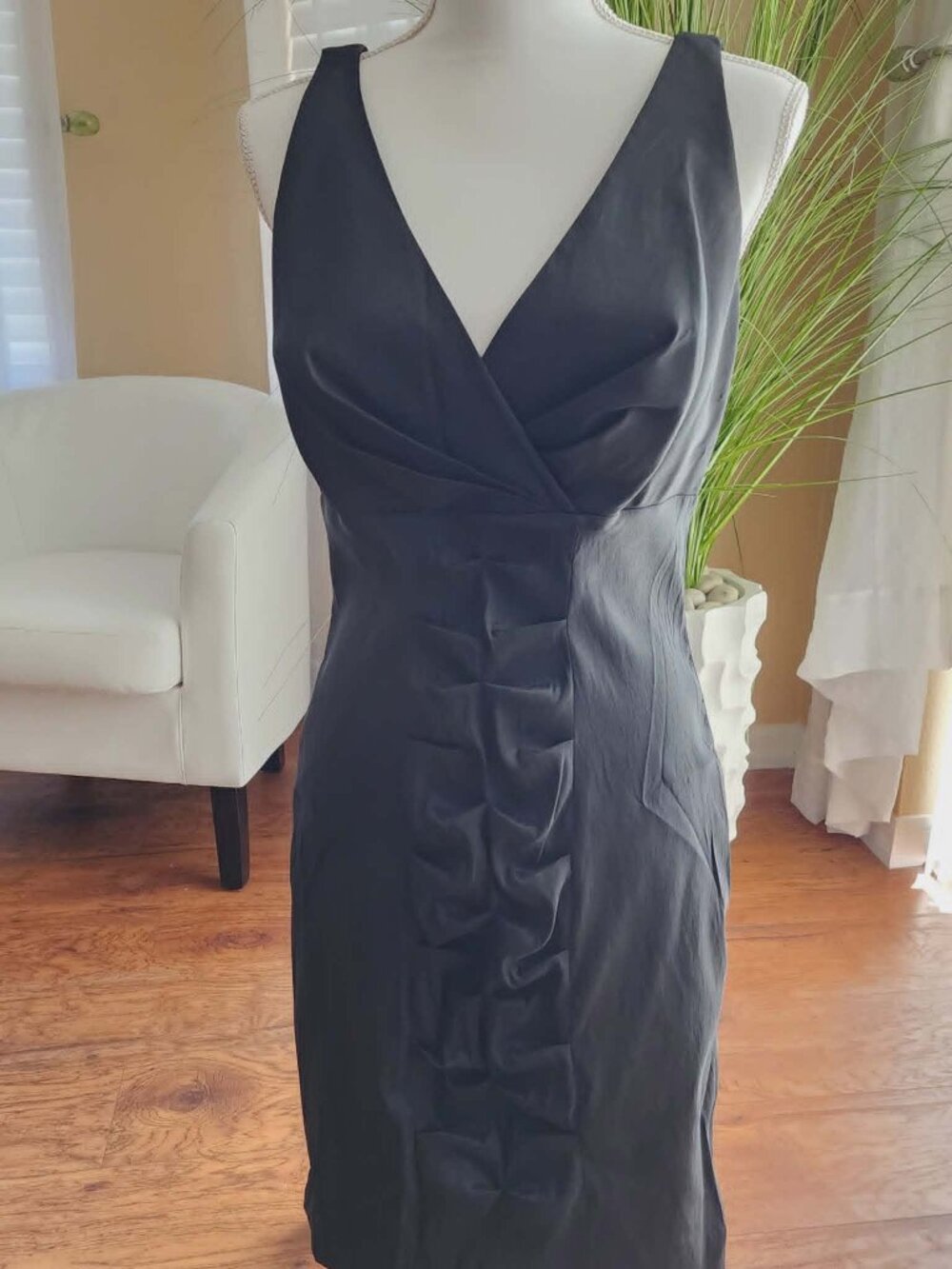 Calvin Klein Sleeveless Satin Sheath Dress